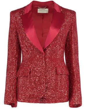 Alberta Ferretti Sequin-Embellishment Blazer - Red