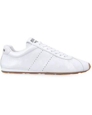 Miu Miu Plume Suede Trainers - White
