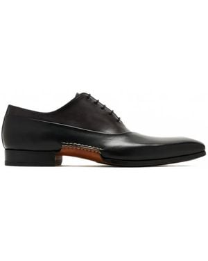Magnanni Panelled Leather Lace-Up Shoes - White