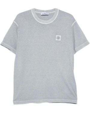Stone Island T-Shirt Met Logopatch - Grijs