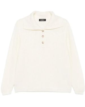 Gran Sasso Maglione Con Bottoni - Bianco