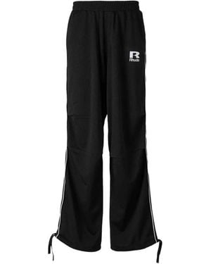 Rhude Mesh-Piping Track Trousers - Black