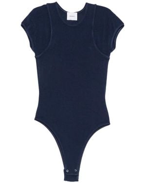 Halfboy Ribbed Open-Back Bodysuit - Blue