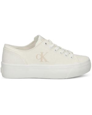 Calvin Klein Logo Trainers - White