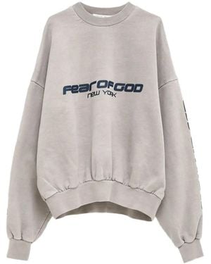 Fear Of God Heavy Fleece Cropped Relaxed Sweatshirt - Grey