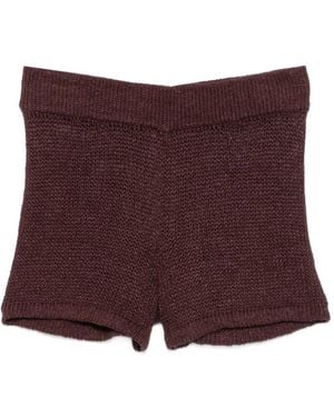 Enza Costa Shorts De Punto Flojo - Morado