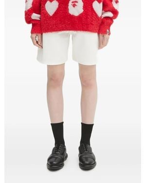 Samsøe & Samsøe High-Waisted Denim Shorts - Red