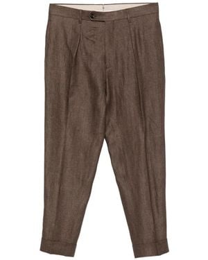 Berwich Chiaia Pleated Tailored Pants - Gray