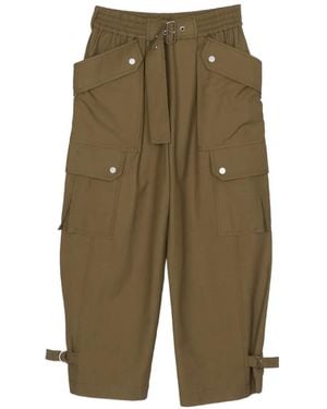 3.1 Phillip Lim Buckle-Belted Cargo Pants - Green