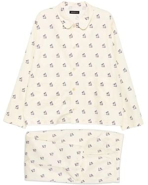 Undercover Printed Pajama Sets - Natural