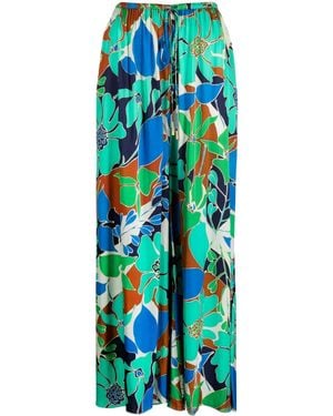 Cult Gaia Alaia Floral-Print Trousers - Blue