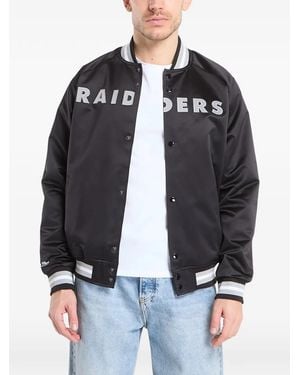 Mitchell & Ness X Nfl Raiders Bomber Jacket - Black