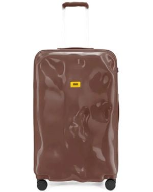 Crash Baggage Large Icon Dented-Effect Suitcase - Brown