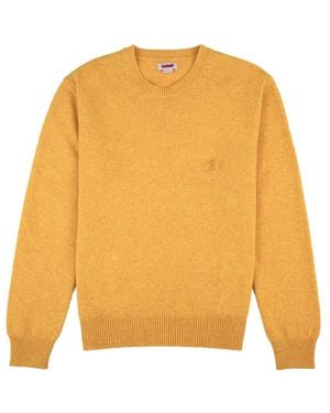 Baracuta Embroidered-Logo Sweater - Yellow