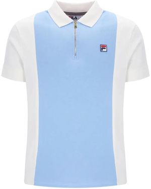 Fila Pierro Zip-Up Polo Shirt - Blue