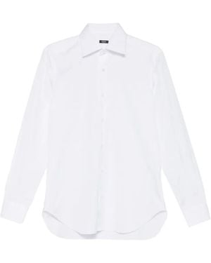 Barba Napoli Curved Hem Shirt - White