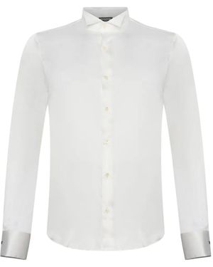 Franzese Collection Long-Sleeves Silk Shirt - White