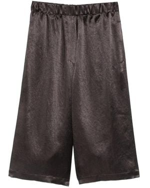 Alysi Elasticated-Waistband Shorts - Grey