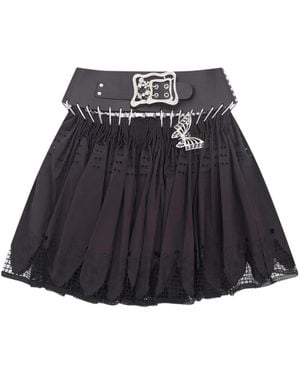 Chopova Lowena Groove buckle-embellished midi skirt - Azul