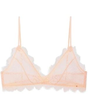 Anine Bing Lace Bra With Trim - Natural