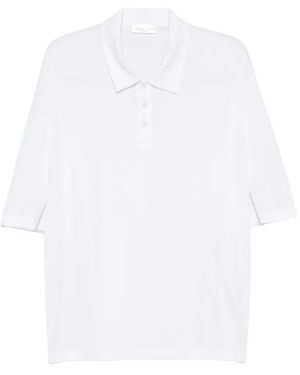 Roberto Collina Exposed-Stitch Polo Shirt - White