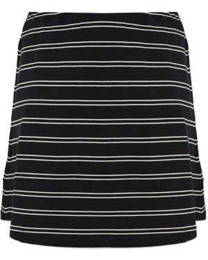 Gestuz Gzpilova Horizontal-Stripe Mini Skirt - Black