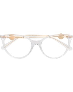 Versace Logo-Embellished Oversized Glasses - Natural