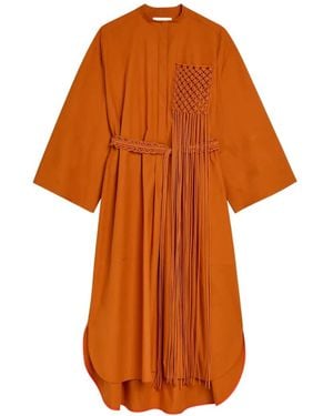 ROKSANDA Poska Belted Midi Dress - Orange