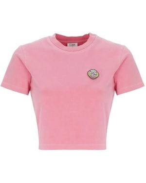CASABLANCA Logo-Patch T-Shirt - Pink