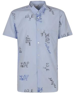 Comme des Garçons Chemise À Imprimé Graffiti - Blue