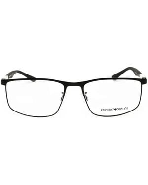 Emporio Armani Rectangle-Frame Glasses - Black