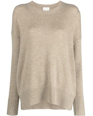 Allude Drop-Shoulder Cashmere Jumper - Natural