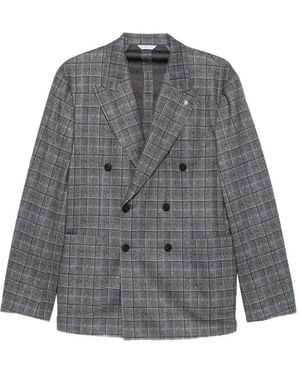 Manuel Ritz Double-Breasted Blazer - Grey