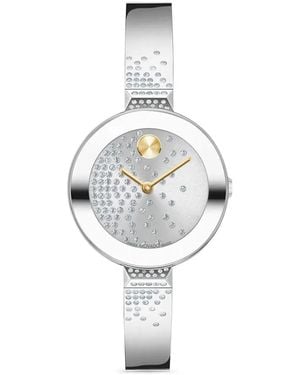 Movado Mist Armbanduhr Mit Kristallen 28Mm - Weiß