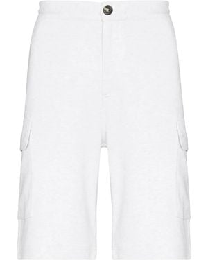 Brunello Cucinelli Mid-Rise Bermuda Shorts - White