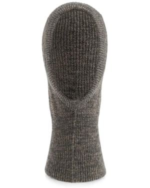 Maison Margiela Four-Stitch Ribbed Balaclava - Grey