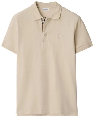 Burberry Cotton Polo Shirt - Natural