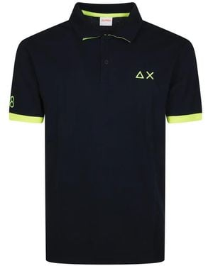 Sun 68 Logo-Detail Polo Shirt - Black