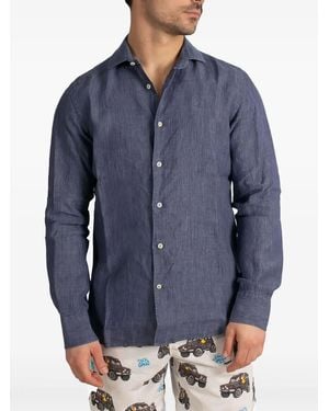Mc2 Saint Barth Chemise En Lin - Bleu