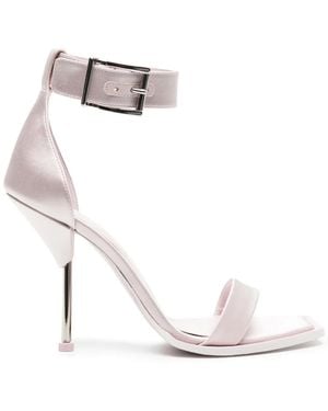 McQueen 110Mm Satin-Finish Sandals - White