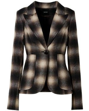 Smythe Patch-Pocket Long-Sleeve Blazer - Black