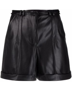 Patrizia Pepe Exposed Seam Detailing Shorts - Black