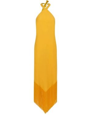 Taller Marmo Nina Fringed-Hem Maxi Dress - Metallic