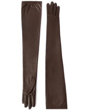 Brunello Cucinelli Nappa Leather Long Gloves - Braun