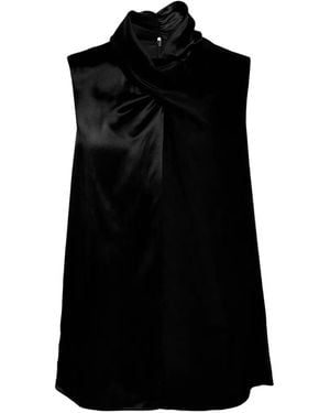 Club21 Collection Josephine Silk-Satin Blouse - Black