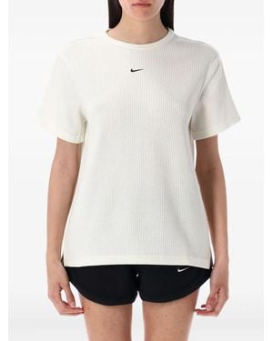 Nike Ribbed Short-Sleeve T-Shirt - White