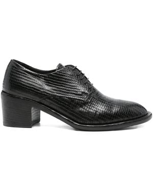 KING TARTUFOLI Zapatos Derby Con Tacón Grueso De 55 Mm - Negro