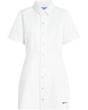 KARL LAGERFELD Buttoned Mini Dress - White