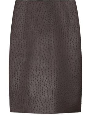 Tory Burch Textured Mini Skirt - Brown