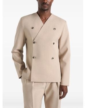 Manière De Voir Timeo Tailored Kimono Blazer - Natural